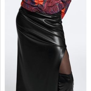 vegan leather skirt